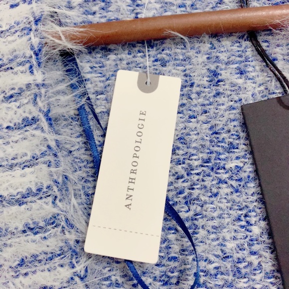 Monarc Anthropologie Blue Sweater Cardigan S NWT - Picture 5 of 8